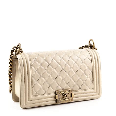 chanel beige boy bag|Chanel boyfriend bag.